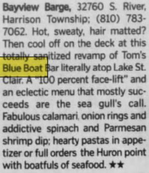 Candles (Blue Boat Inn) - Aug 1999 Bayview Barge Opening (newer photo)